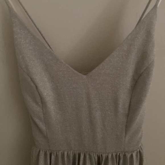 Anthropologie Elevenses Silver Metallic Luna Pleated Dress size 6 dressy - Picture 7 of 14